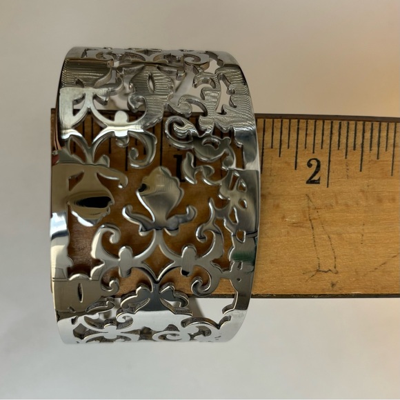 Silver Filigree Cuff Bracelet - Picture 9 of 9